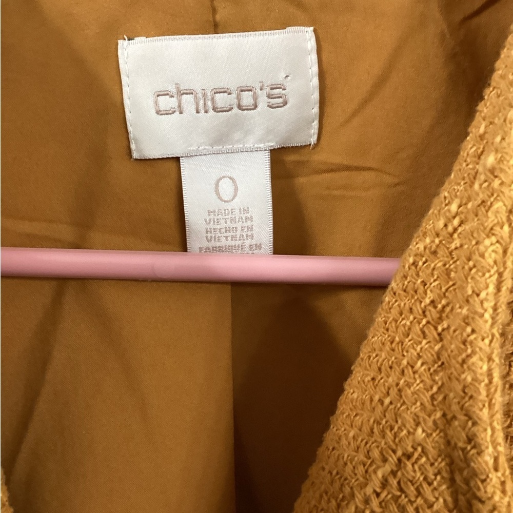 CHICO'S WOMEN'S TOPPER JACKET TEXTURED SZ 0 - Picture 2 of 3
